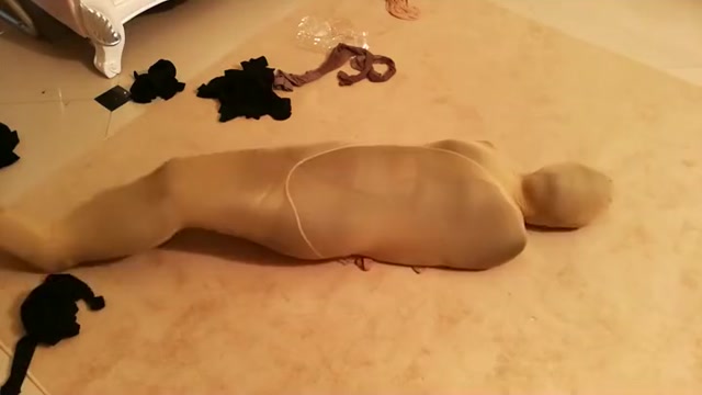 Cute-girl captured in Pantyhose mummification 2
