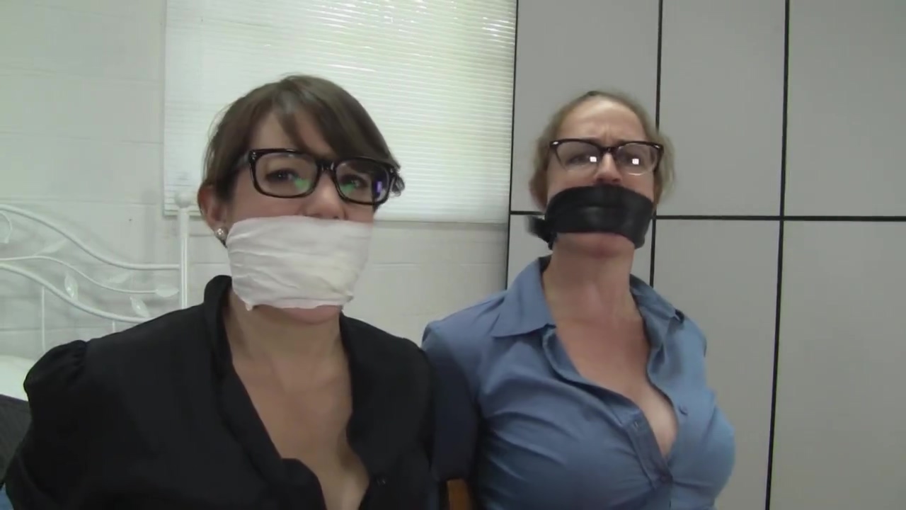 Two Secretaries Tightly Gagged
